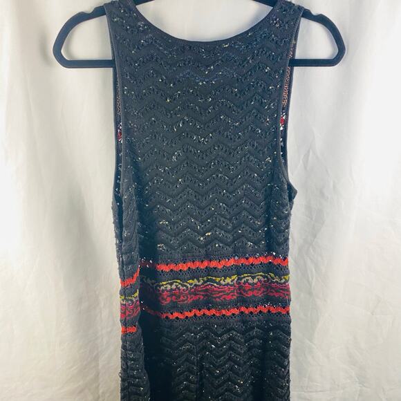 Anthropologie Cecilia Prado Rowan Black Knit Maxi Sweater Dress Medium Boho - Picture 5 of 9